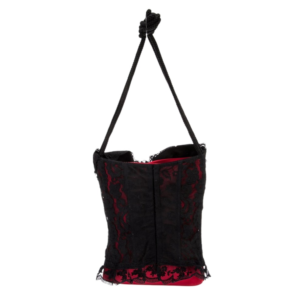 Moschino Vintage Lace Corset Shoulder Bag - Picture 2 of 7
